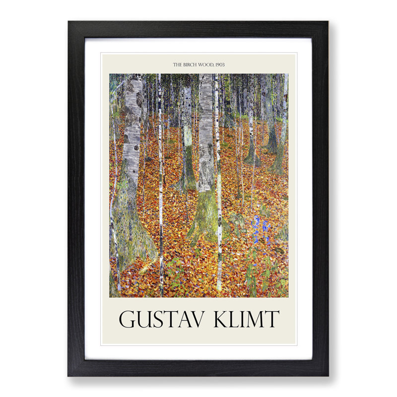 Birch Forest by Pierre-Auguste Renoir - Picture Frame Art Prints, Black, 36cm H x 27cm W x 2cm D