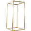 Table d'appoint 12 lumières DEL en aluminium doré avec plateau en verre givré-387127502