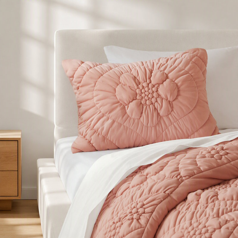 2-Piece Twin Comforter Set,Pink