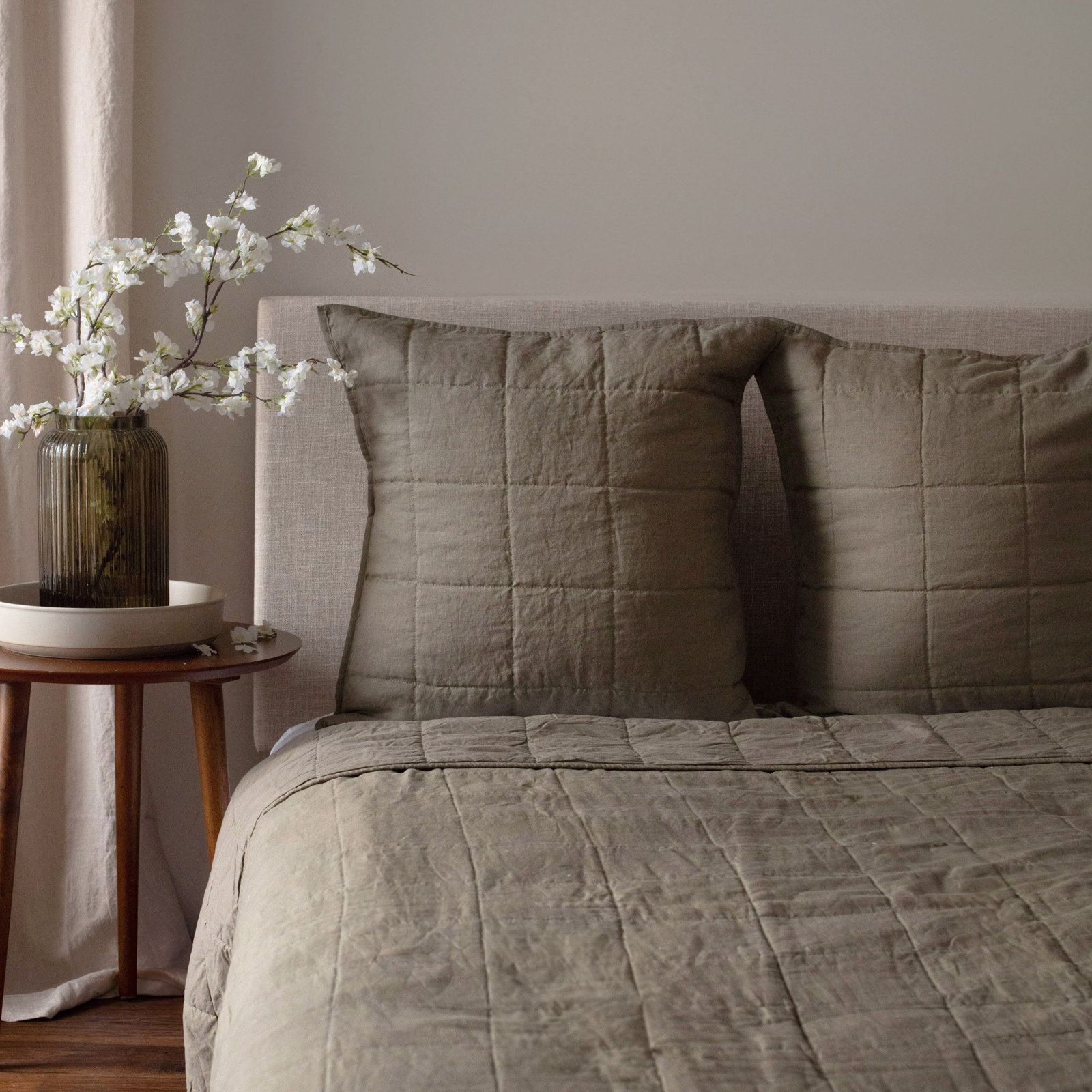 26" x 26" Linen Pillow Cover, Moss