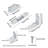 40Pcs Thin Fixing Plate L Bracket Angle Bracket With Screws-980673521