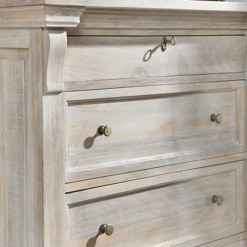 Adelaide 6 - Drawer Solid Wood Dresser, White Wash