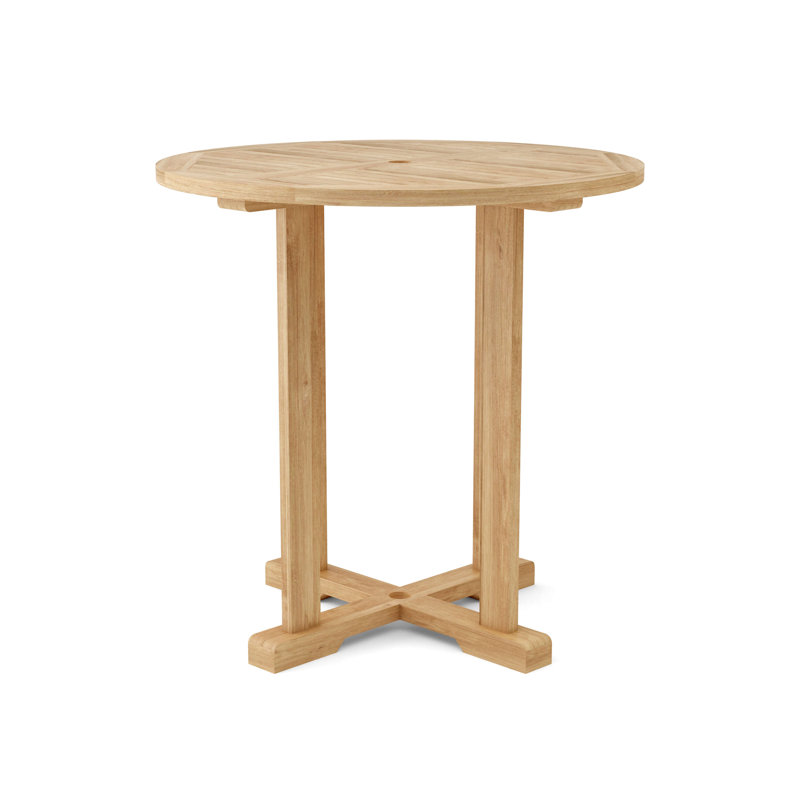 Bahama Outdoor Round Teak Bar Table