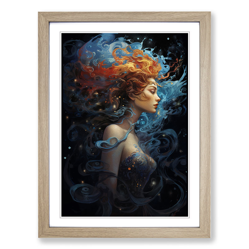 Single Picture Frame Print on Wood, Oak Framed, 64cm H x 46cm W