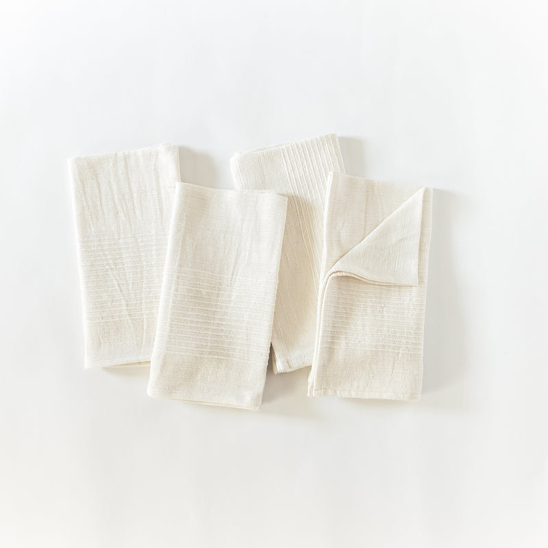 Riviera Cotton Napkins - Set of 4, Beige