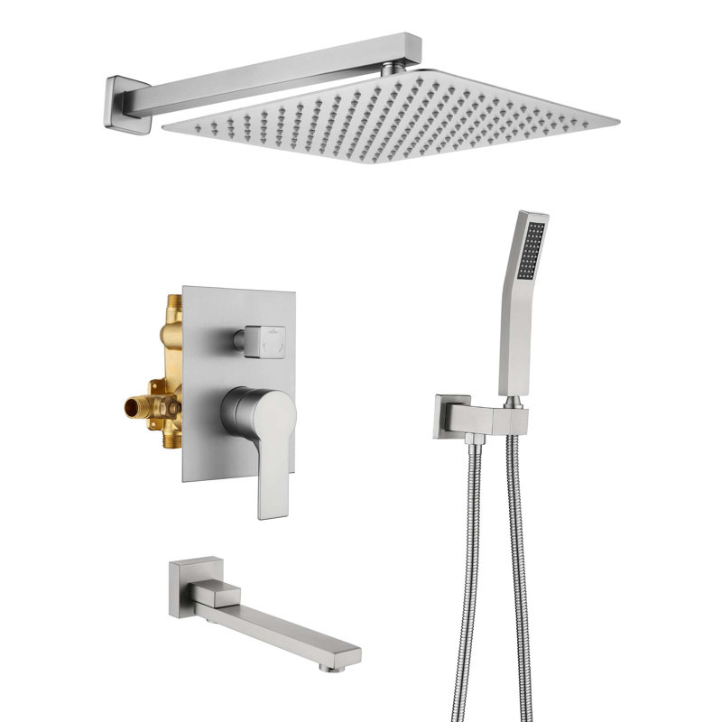 All-In-One Kit with Rough in-Valve, Brushed Nickel