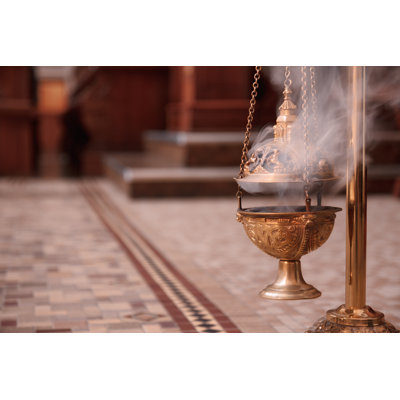 Burning Incense by AVCreations - Wrapped Canvas Print