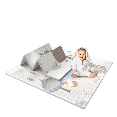 Baby Play Mat, 47"x47" Foldable & Reversable Play Mat, 0.4" Thick Waterproof Foam Play Mat