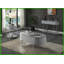 Gris ultrabrillant Table basse chromée - Design ovale / rond pour le salon, style moderne Fonctionnel