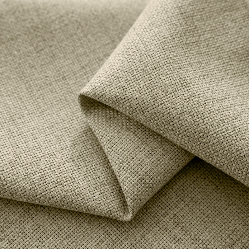 （4pcs）100% Polyester Burlap Blackout Curtains For Bedroom Metal Grommets Curtains 4 Panels Set, Oatmeal, 52" W x 90" L