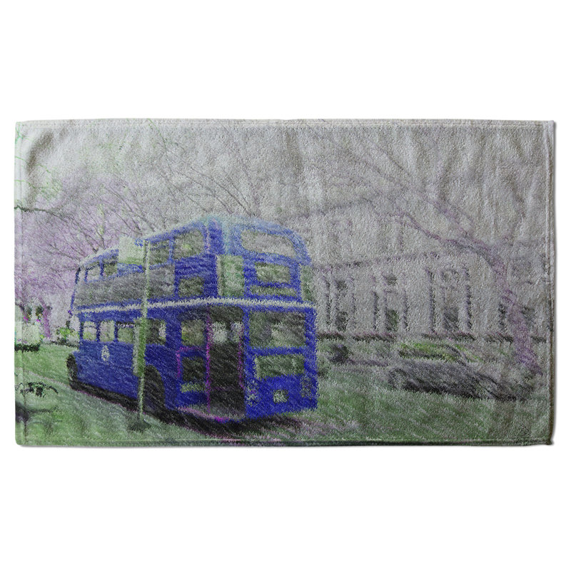 Cotton Tea Towel Kitchen Towel, Blue/Green