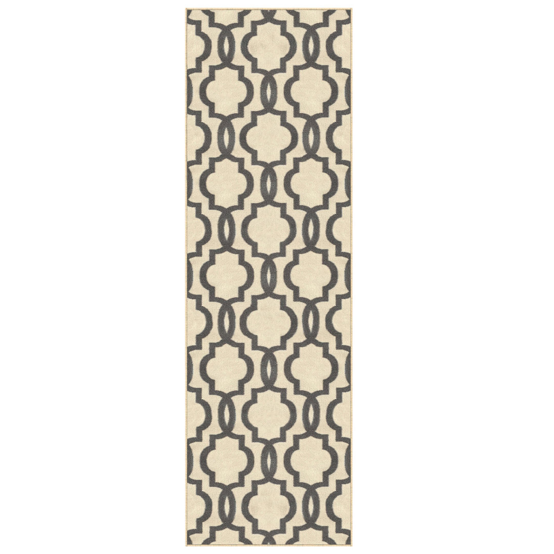 Blytheville Striped Ivory/Gray Area Rug Winston Porter Rug