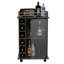 Dukat Bar Cart,Two Shelves, Six Built-In Wine Rack, Four Casters-1008931358-1008931357