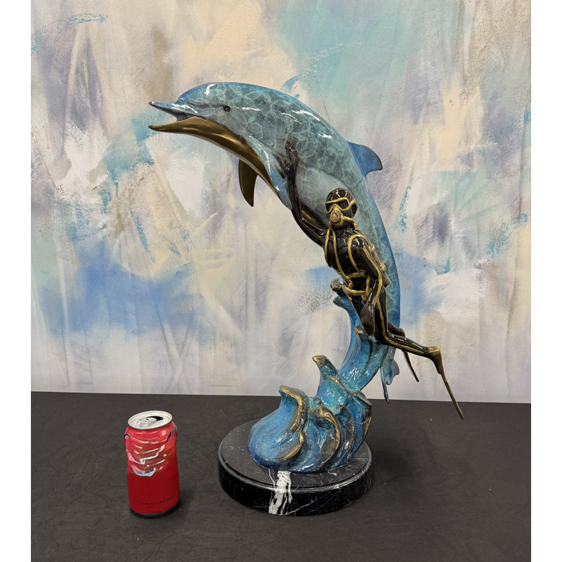 Sculpture océan en bronze Ocean Companion