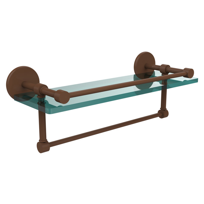 Dalston Bracket Shelf with Towel Bar, Antique Bronze
