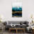 Aqua Reflections With Gold by Allie Corbin - Print on Canvas-235446014-198331300