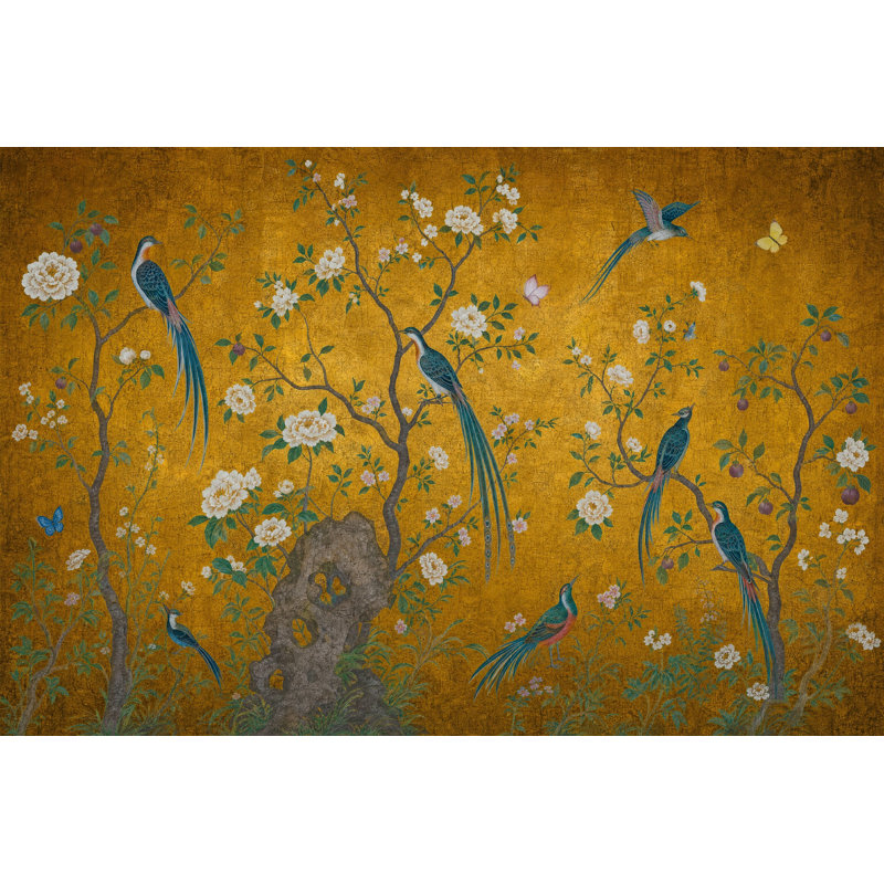Papier peint Chinoiserie, 160"x108", Peel and Stick
