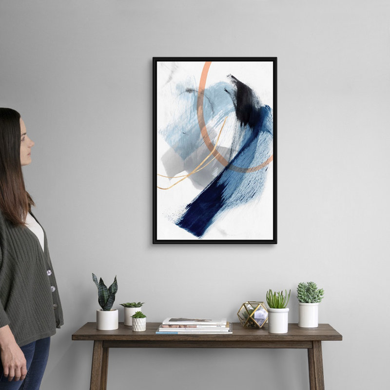Foreshadow I par PI Studio - reproduction d'art sur toile, Cadre noir, H 32 po x l 22 po x P 1,75 po