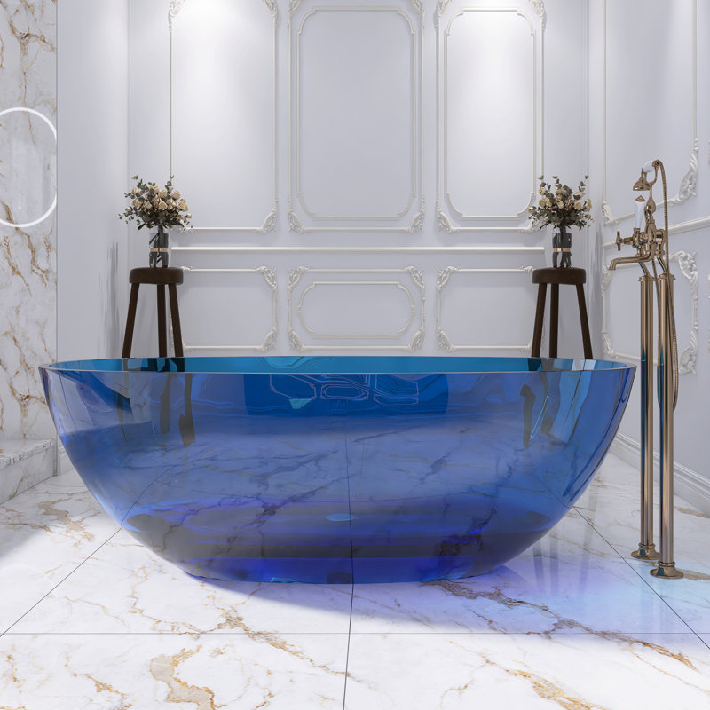 64'' x 29.6'' Soaking Resin Bathtub