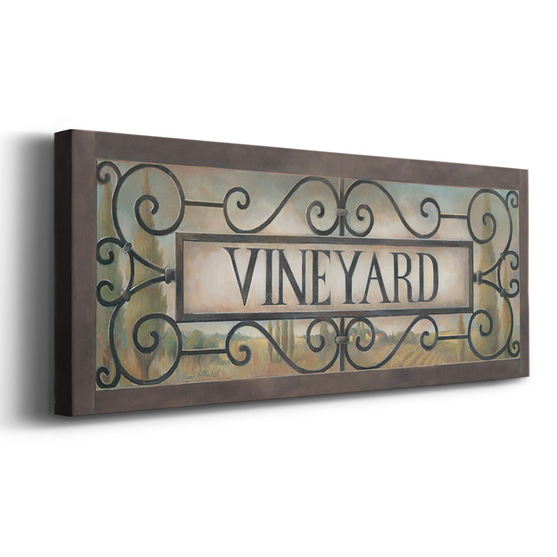 «Vineyard On Canvas», art textuel, H 12 po x l 30 po x P 1,5 po