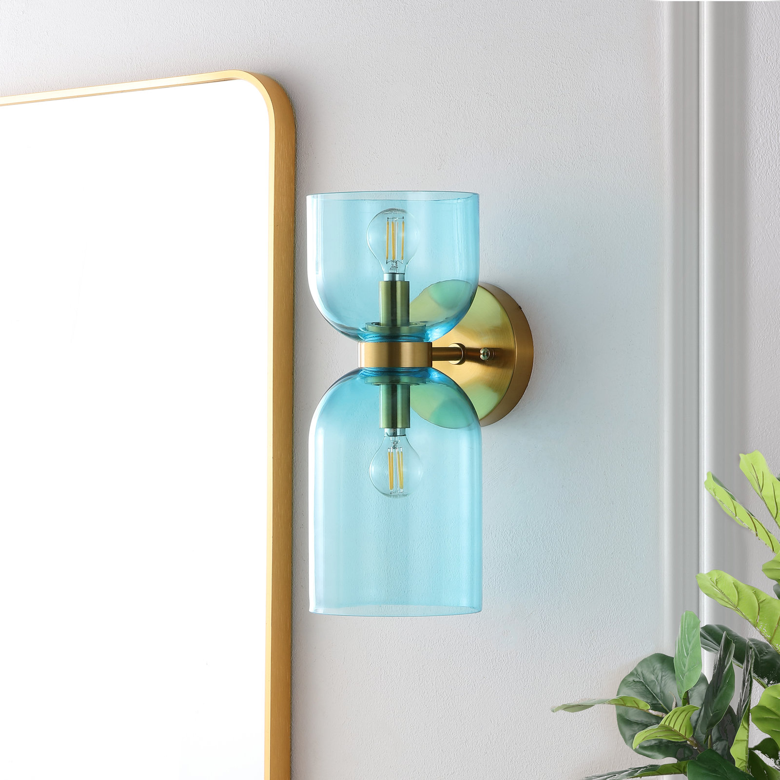 Oregon 2-Light Armed Sconce, Blue