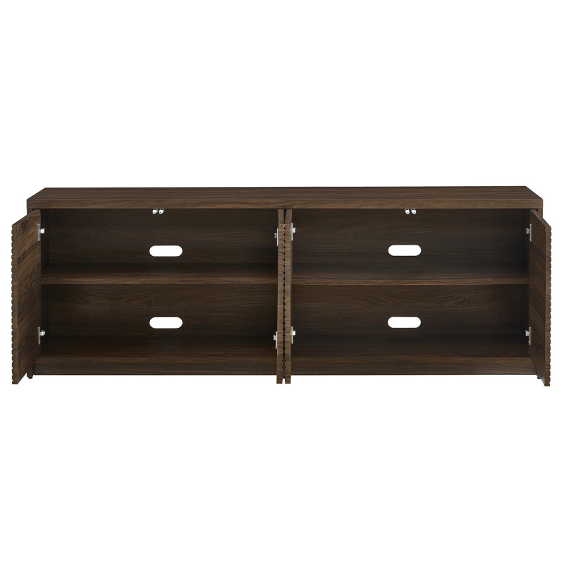 Amberg with Fireplace Included, Dark Brown