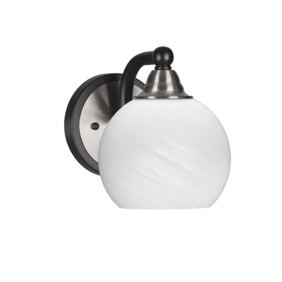 Michell Wall Sconce Shown With 5.75" White Marble Glass