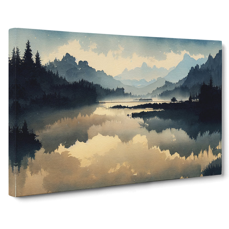 Mysterious Mountain Lake - Wrapped Canvas, 40cm H x 60cm W x 3cm D