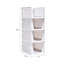 White 4-Pack Foldable Storage Box Plastic Wardrobe Storage Bin-XL Size 25qt-106035934