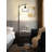 Dimmable Floor Lamp With Handblown Glass Shade And Marble Base, Modern Standing Lamp For Living Room, Office, And Bedroom, Industrial Tall Pole Design With Included LED Bulb