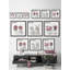 Joli triptyque de fleurs roses-827068156