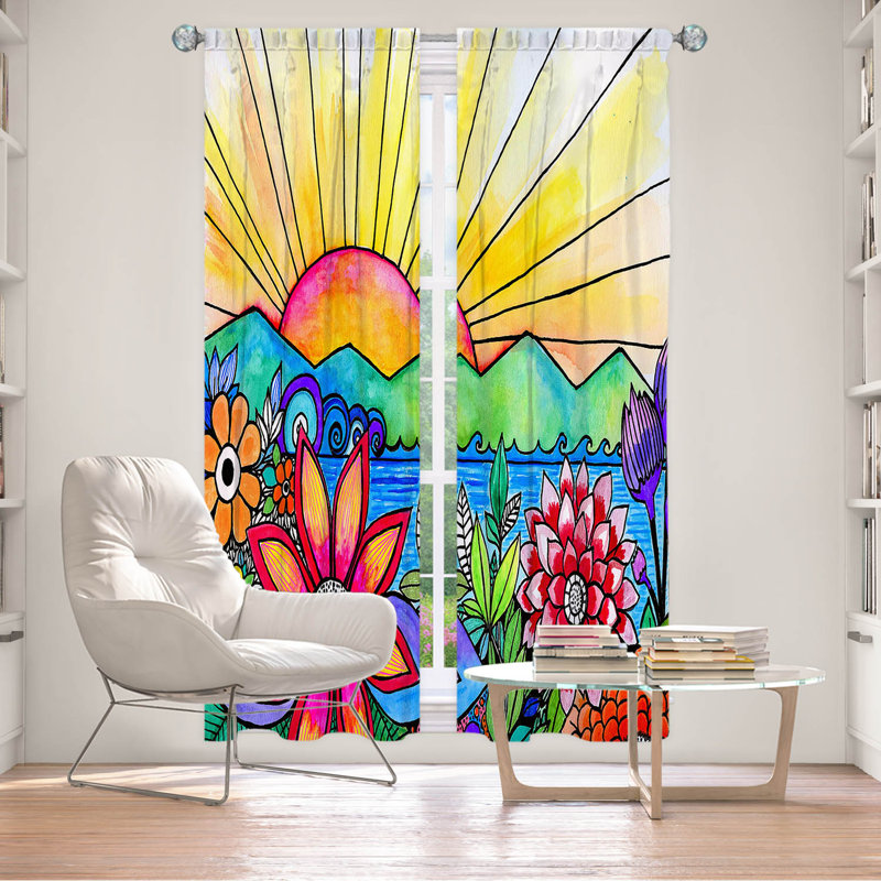 La paire de rideaux obscurcissant en polyester Leenhouts filtre la plupart des rideaux de lumière, L 20 po x L 52 po