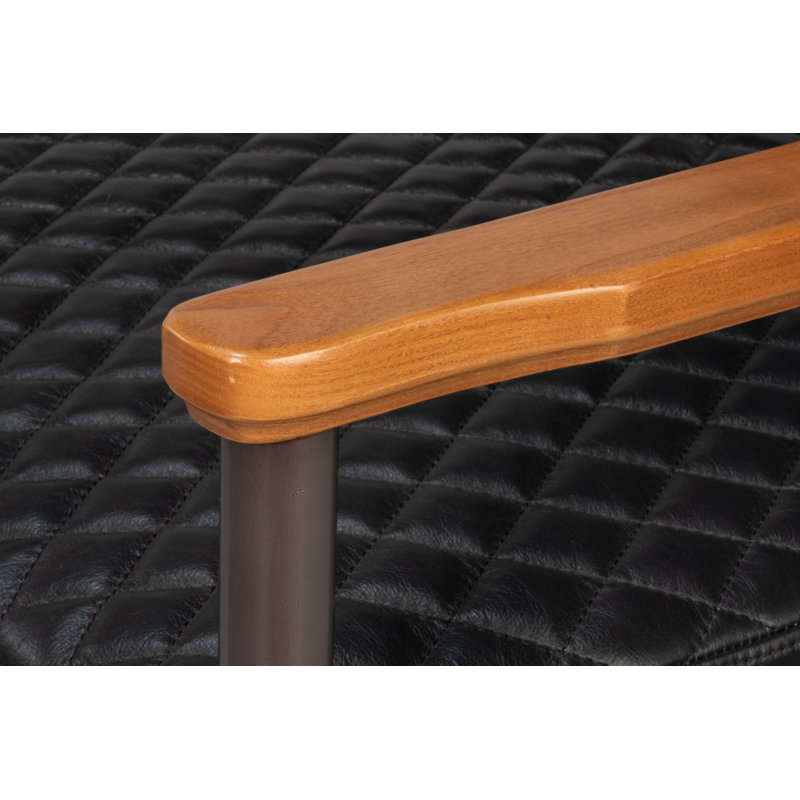 The Harley Leather Arm Chair, Onyx Black