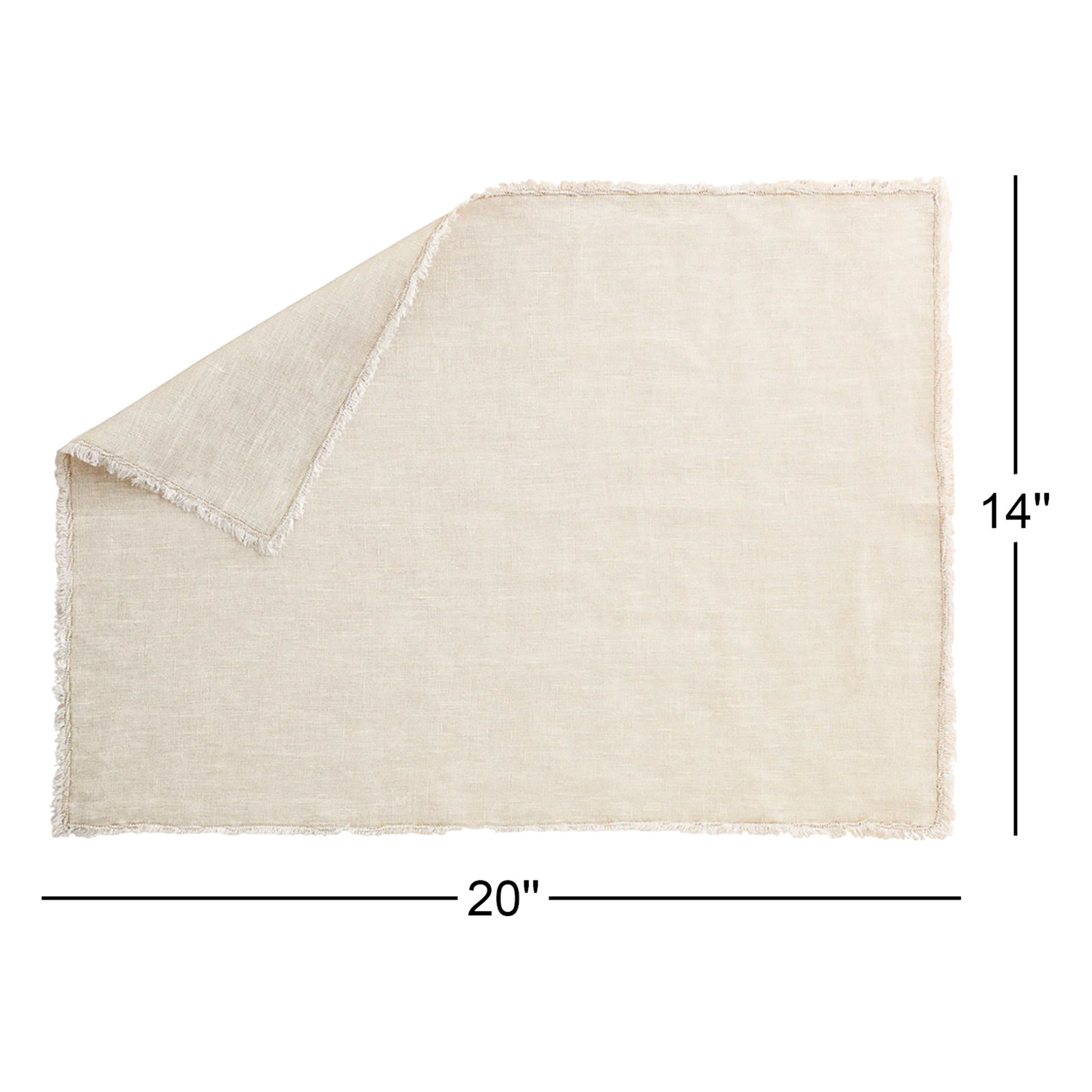 Zadia Reversible Linen Placemat, Natural