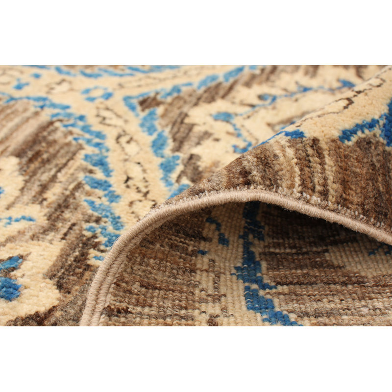 Tapis intérieur en laine moderne 9 pi 4 po x 12 pi 8 po "one-of-kind" -the main noué la 2010 Juhi