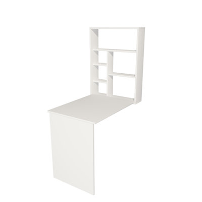 Computer Desk with Shelves Wall Mountable Lindzy