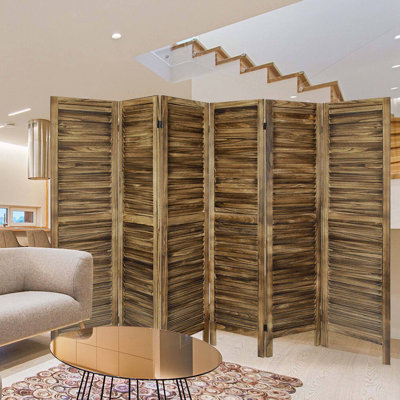 Wood Room Dividers Folding Louvered Privacy Screens