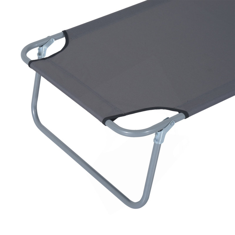 Chaise longue réglable pliante avec abat-jour amovible