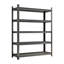 Tablette ajustable en métal noir à cinq étages pour garage, capacité de charge de 2 500 lb, H 71,2 po x L 47,76 po, P 23,58 po, capacité de rangement, finition rouille durable-129742146