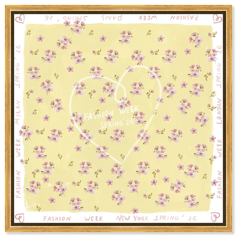 Butter Spring Fashion Print by Oliver Gal, 13"H x 13"W, Gold Floater Frame
