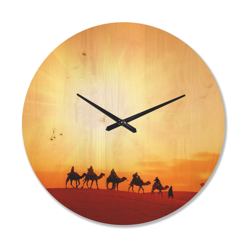 Horloge murale Caravane au Sahara, Très grand