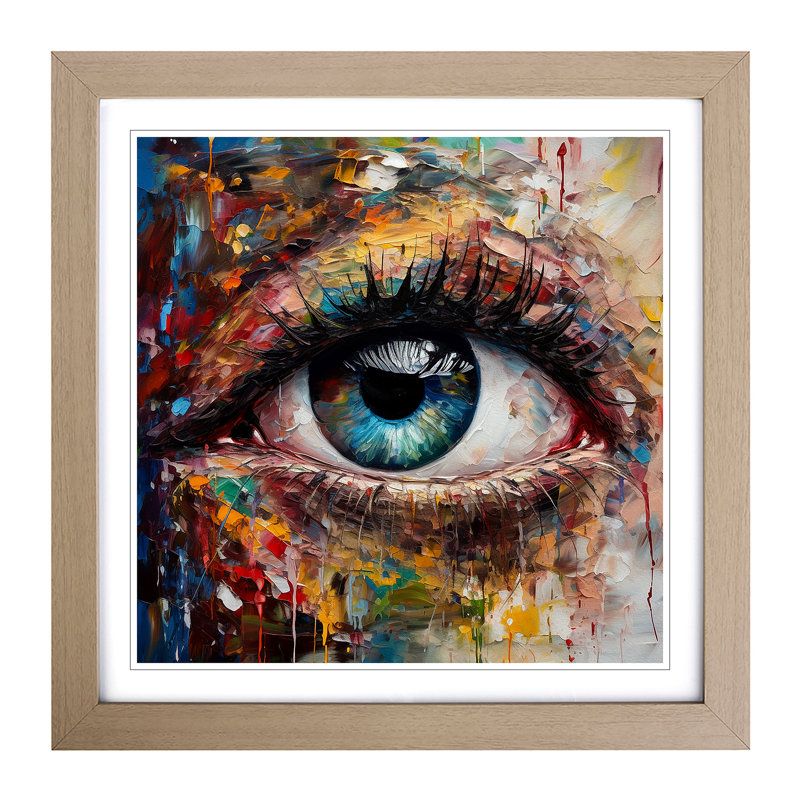 Single Picture Frame Print on Wood, Oak