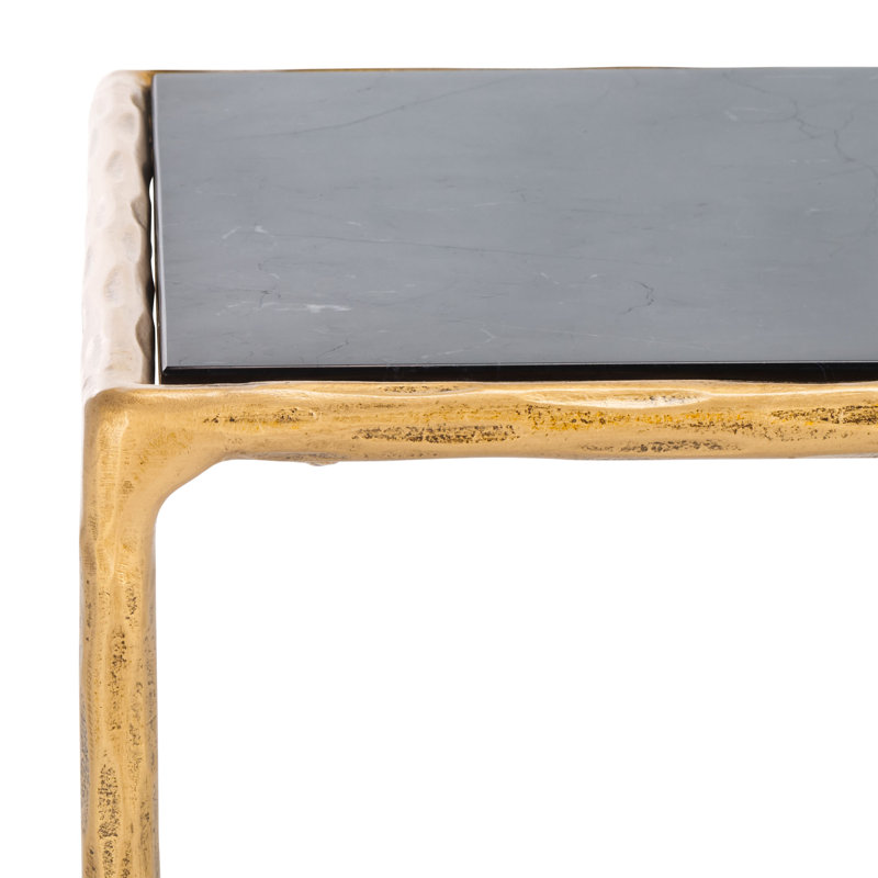 Table de bout Evelynn, Laiton, Noir