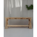 Rustic Recycled Teak Console Table