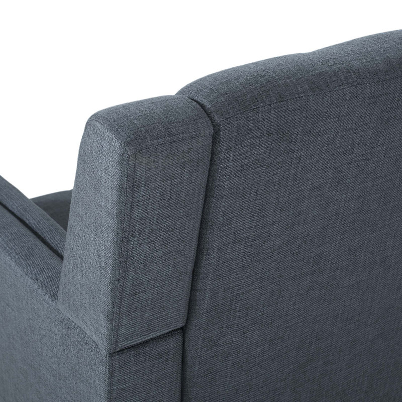 Fauteuil rembourré, Gris foncé