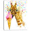 " Giraffe Eating Ice Cream Watercolor "-871725242-857806739