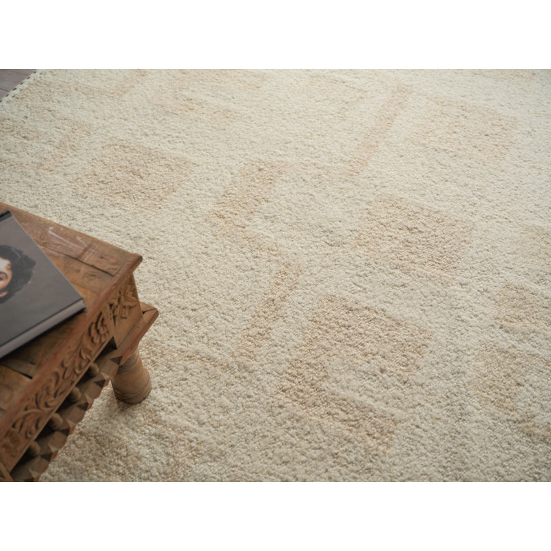 Sunstone flatweave Wool Ivory/Beige Area Rug, 12'X15'