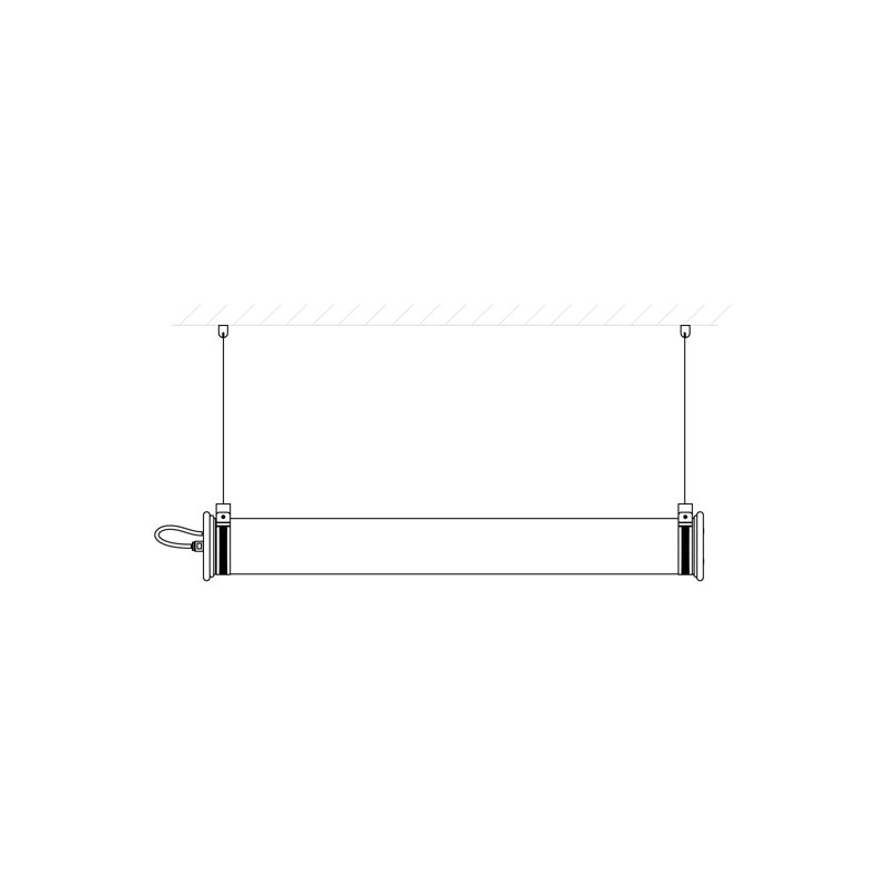 Pendant, 5.7087" H x 51.9685" W x 5.7087" D