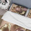 Ensemble de housse de couette en microfibre / polyester rétro, rétro, fleurs roses et or I-253793843
