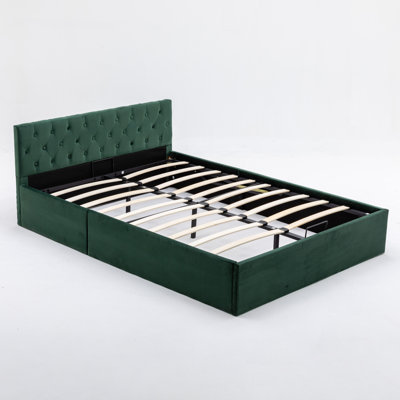 Twilley Upholstered Velvet Lift Up Storage Bed